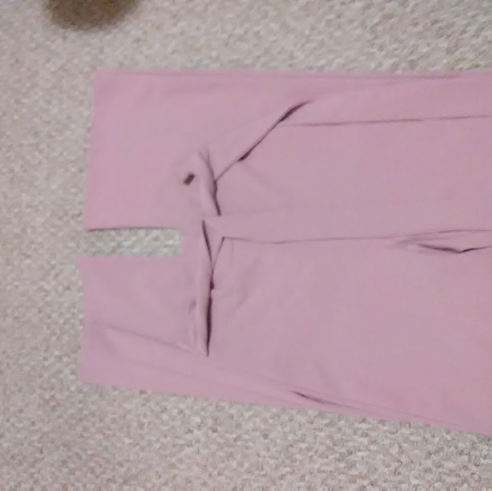 Wide leg pants. Soft pink. Super comfortable.